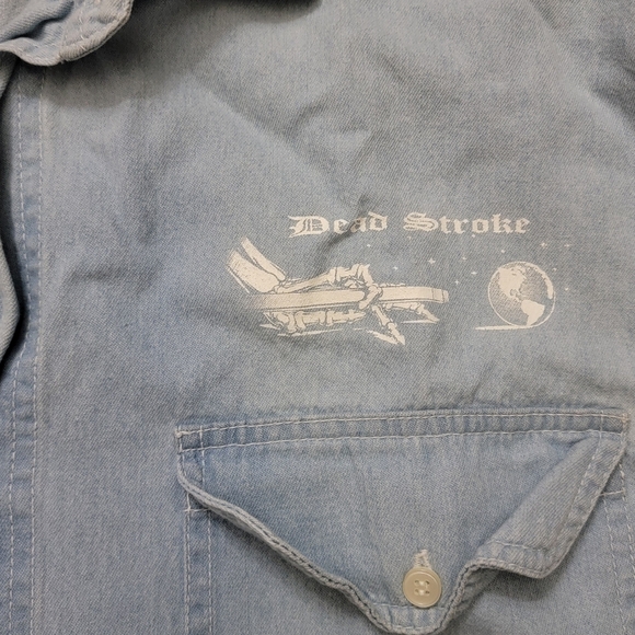 Vintage Dead Stroke Denim Button Up Shirt - Picture 3 of 7